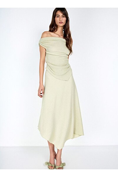 boneqa barcelona Kayık Yaka Mint Top