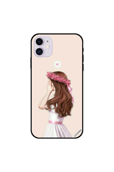 Covernex غطاء حماية لجهاز iPhone 11 - فتاة جميلة تخفي وجهها