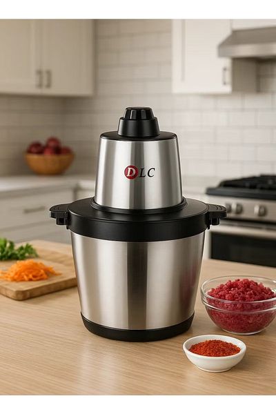 DLC Multifunctional Electric Food Chopper – 600W, 6L Stainless Steel Meat & Vegetable Grinder