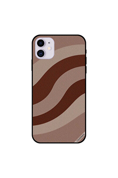 Covernex غطاء حماية لجهاز iPhone 11 بنقشة جلد الخوخ والبني