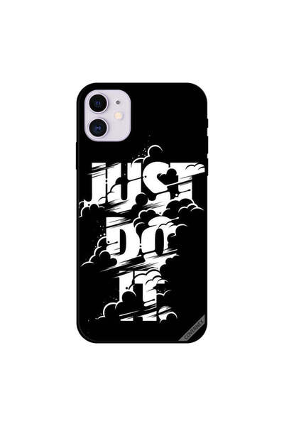 Covernex غطاء حماية لجهاز iPhone 11 - Just Do It - أبيض وأسود