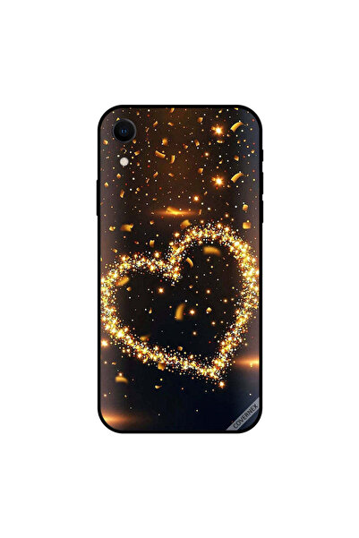 Covernex غطاء حماية لجهاز iPhone XR بتصميم قلب من القطع الذهبية