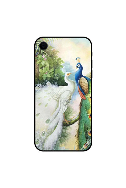 Covernex غطاء حماية iPhone XR بطبعة زوجين من الطاووس