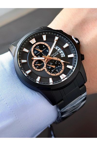 Ferrucci Men's Functions Active Metal Cord Wrist Watch