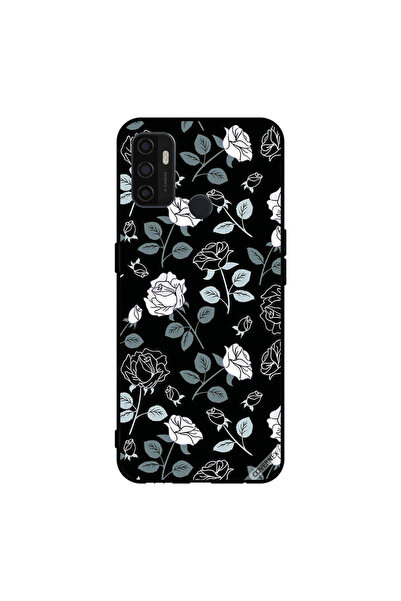 Covernex غطاء حماية لهاتف Oppo A11s/A53 5G بنقشة زهور باللونين الأبيض والأسود
