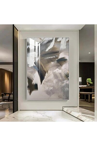 SND لوحة جدارية خشبية بتصميم الفن التجريدي مع برواز فضي و طبقة من الاكرليك ال...