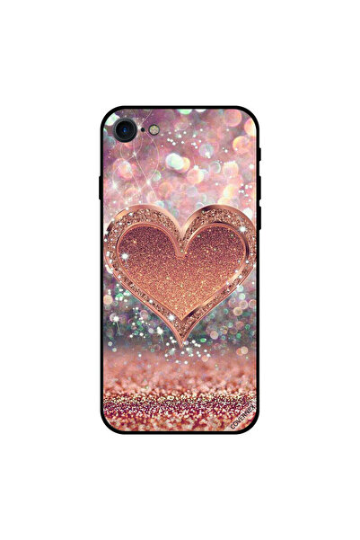 Covernex غطاء حماية لهاتف iPhone 8 بتصميم قلب ذهبي لامع