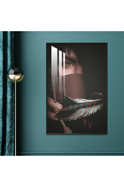 SND لوحة جدارية خشبية فاخرة مع برواز بني و طبقة من الاكرليك الشفاف