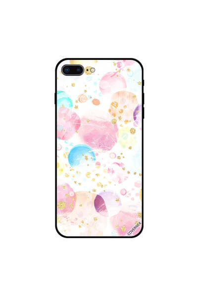 Covernex غطاء حماية لجهاز iPhone 8 Plus بألوان الطلاء ونقاط ذهبية لامعة