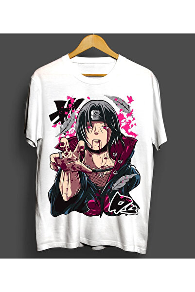 Flood Of Style Унісекс-футболка з аніме-принтом Naruto Ağrı Akatsuki Itachi Uchiha