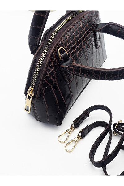 KOÇAK ÇANTA Kadın Kroko Çapraz Askılı Mini El ve Omuz Çantası