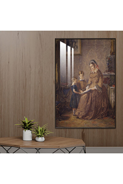 Marktna لوحة جدارية خشبية فاخرة مع برواز بني و طبقة من الاكرليك الشفاف