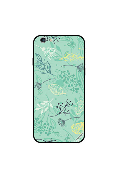 Covernex غطاء حماية لجهاز iPhone 6s Plus بنقشة زهور باللون الأخضر البحري