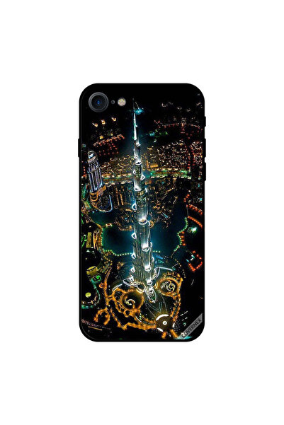 Covernex غطاء حماية لجهاز iPhone 7 بمنظر وسط المدينة من السماء