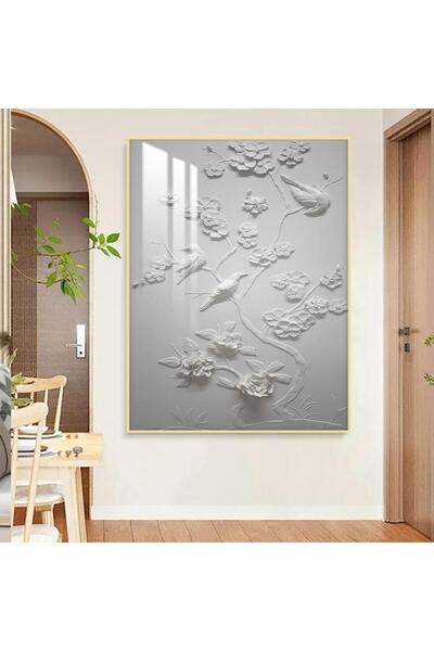 Marktna لوحة جدارية خشبية بتصميم الفن التجريدي مع برواز ذهبي و طبقة من الاكرل...