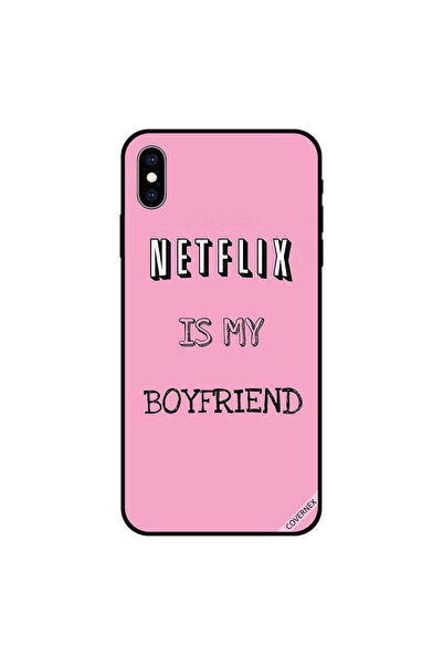 Covernex غطاء حماية لهاتف iPhone XS MAX - Netflix Is My Boyfriend - وردي