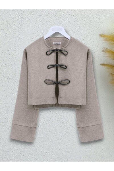 ALPACO سترة مختومة برباط أمامي - مينك