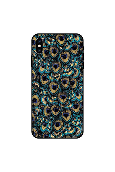 Covernex غطاء حماية لجهاز iPhone XS بنقشة ريش الطاووس