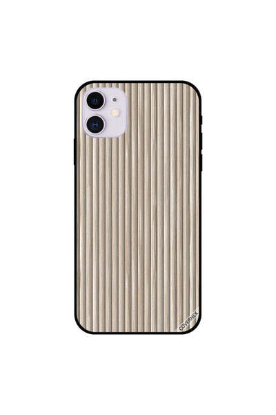 Covernex غطاء حماية لجهاز iPhone 11 بخطوط عمودية دائرية ونمط خشبي