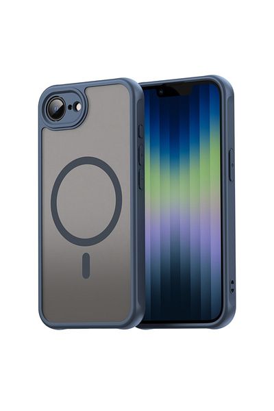 SKYDDAR INNOVATION Carcasă pentru iPhone 16e, HaloFrost MagSafe II, rezistentă la șocuri, set de autocolante, albastru marin