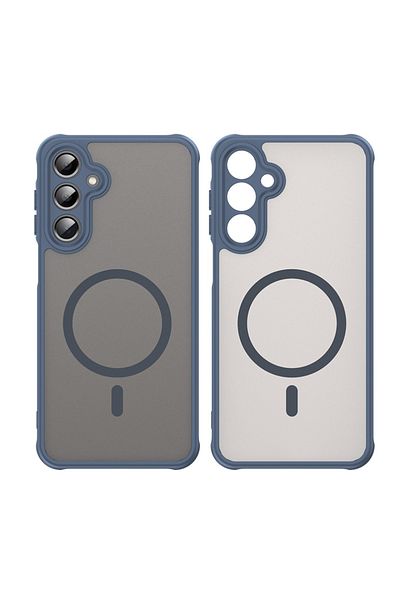 SKYDDAR INNOVATION Carcasă pentru Samsung Galaxy A16 4G 5G, HaloFrost MagSafe II, anti-șoc, set autocolante, albastru marin