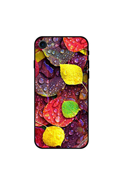 Covernex غطاء حماية لجهاز iPhone 8 بنقشة قطرات الماء على أوراق ملونة