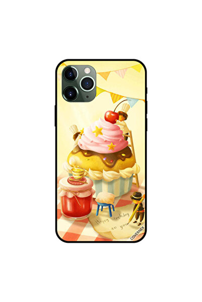 Covernex غطاء حماية لجهاز iPhone 11 Pro بتصميم فن كب كيك عيد الميلاد