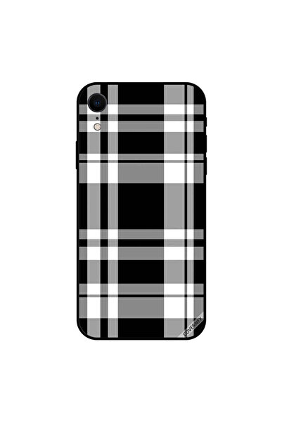 Covernex غطاء حماية لجهاز iPhone XR بنمط شرائط باللونين الأبيض والأسود
