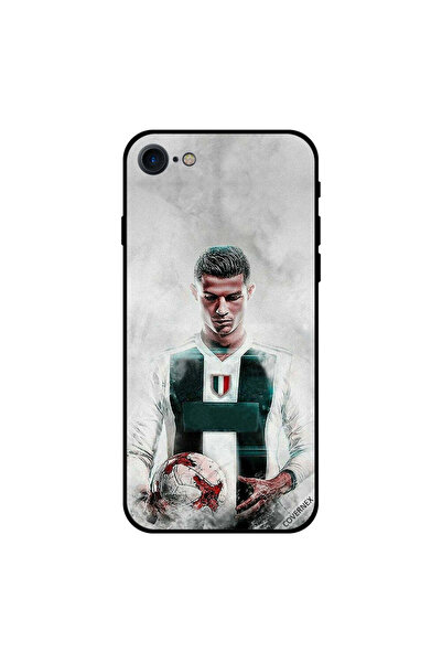 Covernex غطاء حماية لهاتف iPhone 8 عليه صورة رونالدو وهو يحمل كرة قدم بين يديه