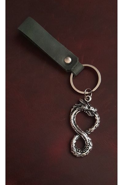 BSN Store Snake Figure Keychain Premium Hand Made Real Leather Keychain