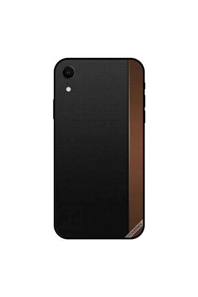 Covernex غطاء حماية لجهاز iPhone XR بنمط جلدي بني وأسود