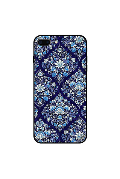 Covernex غطاء حماية لجهاز iPhone 7 Plus بنمط زهور باللون الأزرق