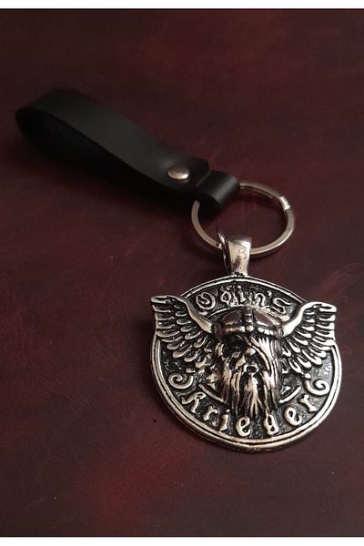 BSN Store Warrior Odin's Figure Keychain Premium Hand Made Real Leather Keychain