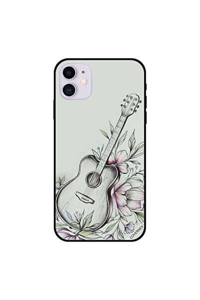 Covernex غطاء حماية لجهاز iPhone 11 بتصميم جيتار زهري وأبيض