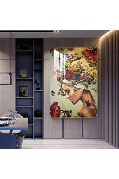 SND لوحة جدارية خشبية فاخرة مع برواز فضي و طبقة من الاكرليك الشفاف