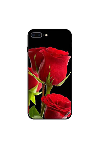 Covernex غطاء حماية لجهاز iPhone 7 Plus بنقشة الورود الحمراء