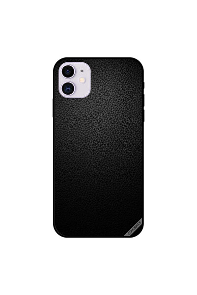Covernex غطاء حماية لجهاز iPhone 11 بنقشة جلد أسود داكن