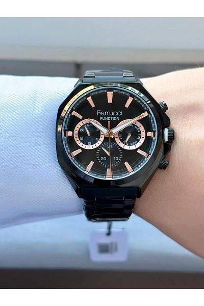 Ferrucci Men's Functions Active Metal Cord Wrist Watch