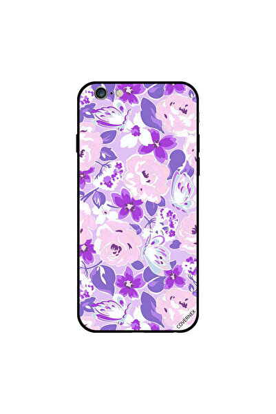 Covernex غطاء حماية لجهاز iPhone 6s Plus بنقشة زهور وفراشات باللونين الأرجوان...