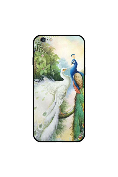 Covernex غطاء حماية لهاتف iPhone 6 بطبعة زوجين من الطاووس