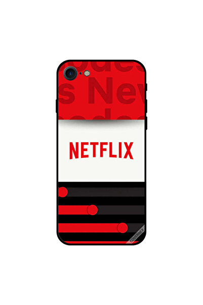 Covernex غطاء حماية لهاتف iPhone 8 من Netflix بخطوط حمراء وسوداء