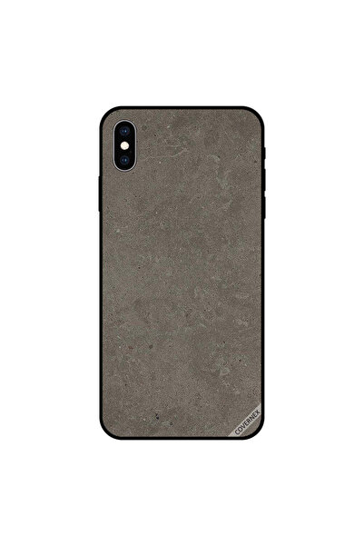 Covernex غطاء حماية لجهاز iPhone XS MAX بنمط خرساني بني