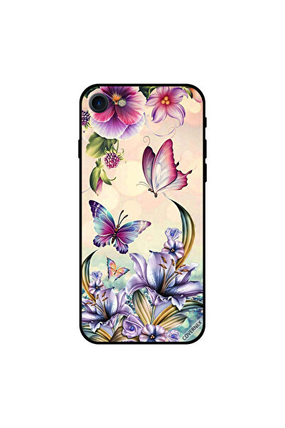 Covernex غطاء حماية لجهاز iPhone 8 وردي متعدد الألوان بنقشة فراشات