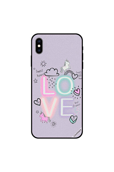 Covernex غطاء حماية iPhone XS MAX بتصميم قلب جميل ووحيد القرن