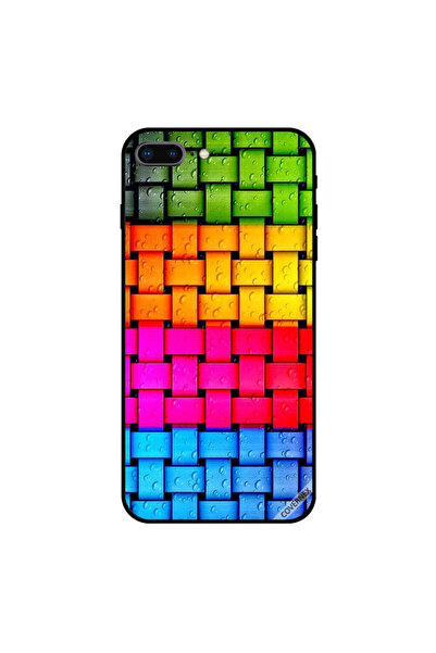 Covernex غطاء حماية لجهاز iPhone 8 Plus بنقشة قطرات الماء على شرائط ملونة