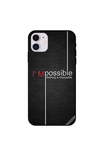 Covernex غطاء حماية لجهاز iPhone 11 - أنا ممكن، لا شيء مستحيل، خشب - خلفية
