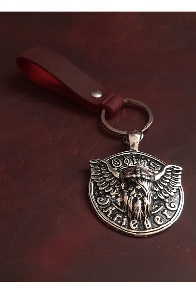 BSN Store Warrior Odin's Figure Keychain Premium Hand Made Real Leather Keychain