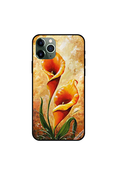 Covernex غطاء حماية لهاتف iPhone 11 Pro Max برسومات زهور برتقالية
