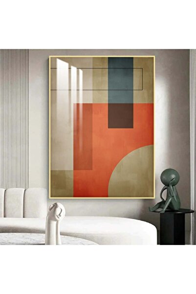 4gdran لوحة جدارية خشبية بتصميم الفن البوهيمي مع برواز ذهبي و طبقة من الاكرلي...