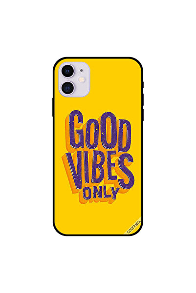 Covernex غطاء حماية لجهاز iPhone 11 - Good Vibes Only - أصفر - BG